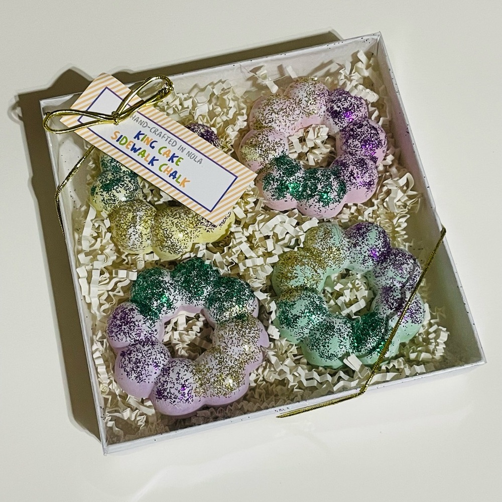 King Cake Sidewalk Chalk